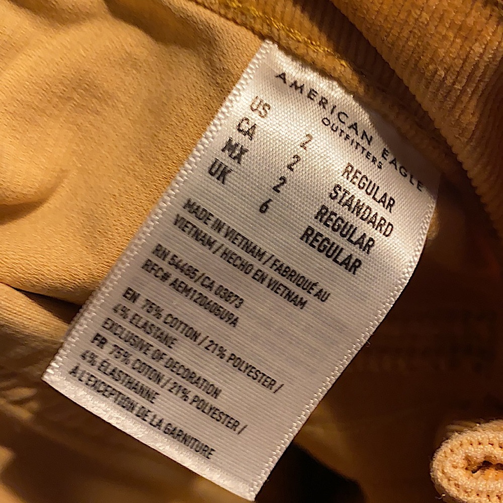 American Eagle corduroy Hi-Rise A~Line skirt size 2 - Picture 5 of 6